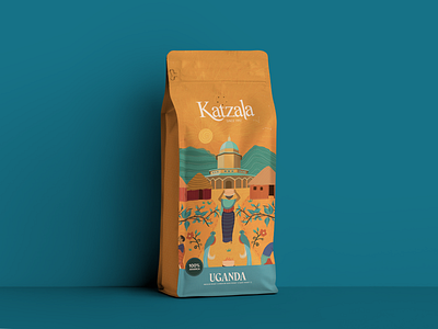 Katzala Coffee Packaging art design drawing graphic design illustration packaging