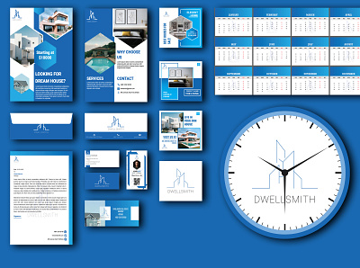 DWELLSMITH REAL ESTATE Brand Design branding graphic design illustration logo photoshop stationary