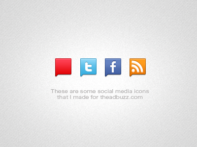 Hand Drawn Social Icons buttons facebook icons pixel perfect shadows twitter