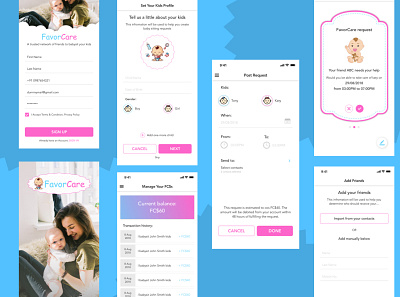 UI for Child Care App design figma marvel sketch ui uiux user experience user interface ux xd