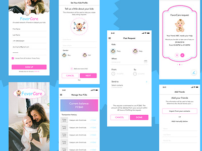 UI for Child Care App