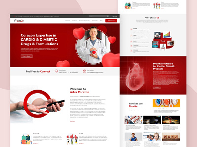 Pharmaceutical Landing Page design figma interface landing page sketch website xd