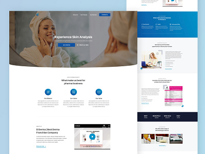 Derma Pharmaceutical Company design figma interface landing page sketch ui website xd