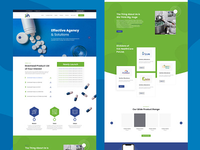 Pharmaceutical Landing Page design figma interface landing page pharma sketch uiux website xd