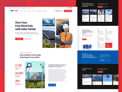 Solar Panels Website design figma interface landing page sketch uiux website xd