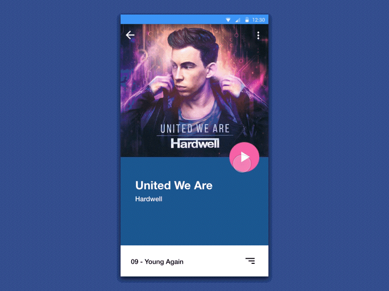 Material Music Player Concept animation interaction design material material design motion music music app music player principle prototype ui ux