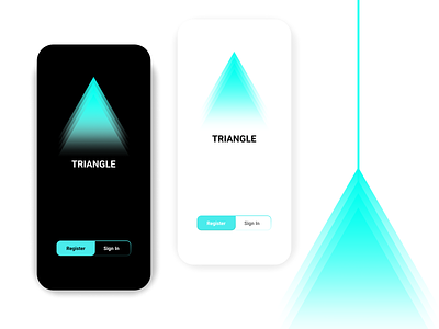 TRIANGLE LOGIN dark mode light mode login mobile simple triangle