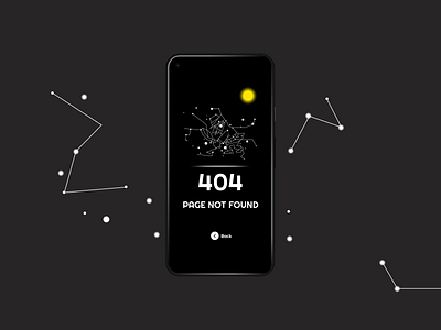 Not Found 404 black dark mode mobile simple ui