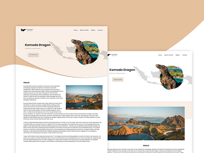 Tour - Komodo National Park chocolate destination indonesia komodo rebranding ridwanhanafi simple tour travel ui uiux web web apps white