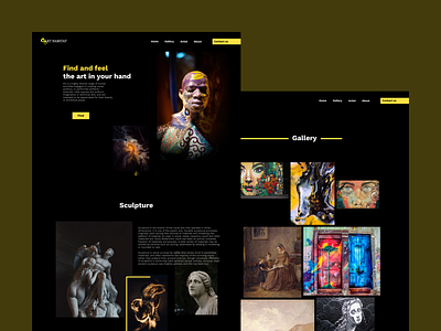 Art - Web App art black dark elegant new ridwanhanafi simple ui uiux web web apps yellow