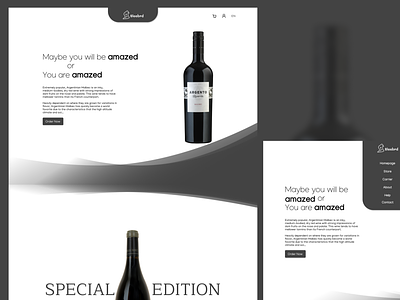 Store black bottle elegant ridwanhanafi simple ui uiux web web apps white wine