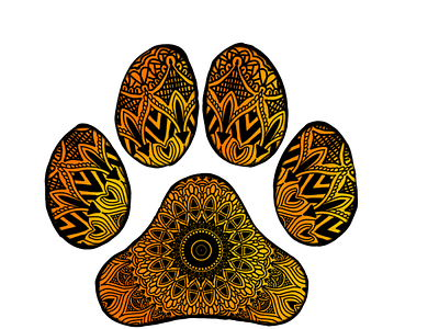 Paw print mandala design