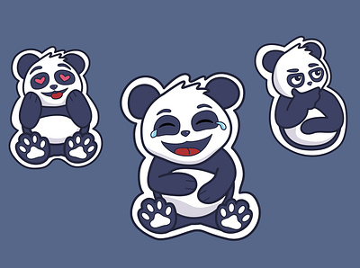 Panda animation design graphic design illustration portraite vector