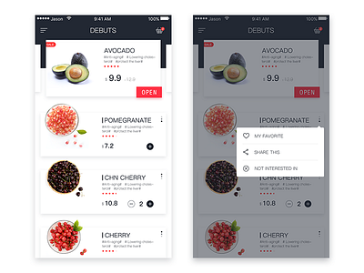 Recipe Fruits Interface debuts clean debuts fruits interface recipe simple ui