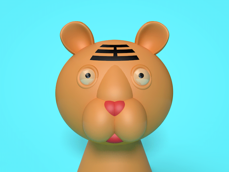 12 Chinese zodiac-Tiger 12 c4d chinese gif tiger zodiac