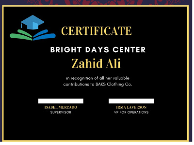 Certificate certificate certificate design