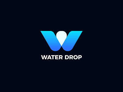 Water Drop Modern Minimalist Letter Logo Design