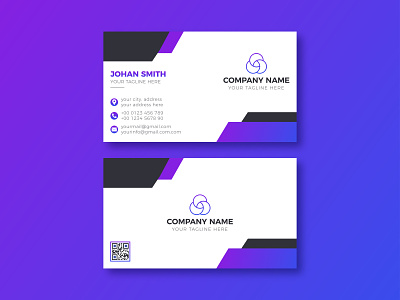 Double-sided luxury business card design template. 2022 business card brand identity branding business business card business card design card company corporate download gradient business card graphic design id card logo logo design modern business card office print template visiting card