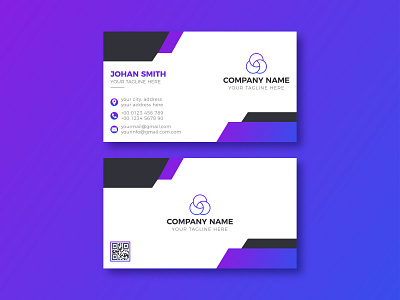 Double-sided luxury business card design template. 2022 business card brand identity branding business business card business card design card company corporate download gradient business card graphic design id card logo logo design modern business card office print template visiting card