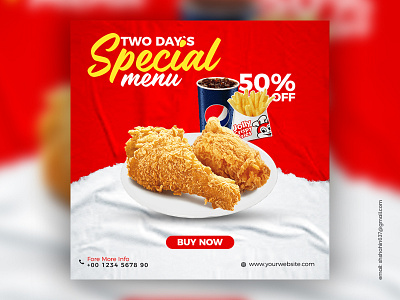 Special food menu social media post design template advertising banner brand identity chicken design facebook ads facebook post design food ads banner food menu google ads graphic design instagram ads instagram post design marketing menu card print social media ads social media post template web banner