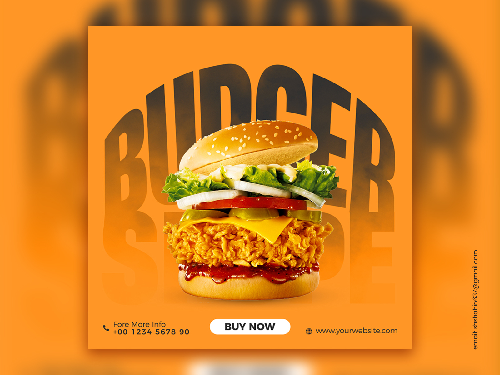 Burger social media post design template ads ads banner banner banner design burger chicken discount facebook ads food menu food template free mockup google ads graphic design instagram ads instagram post design marketing campaign marketing design social media ads social media post web banner