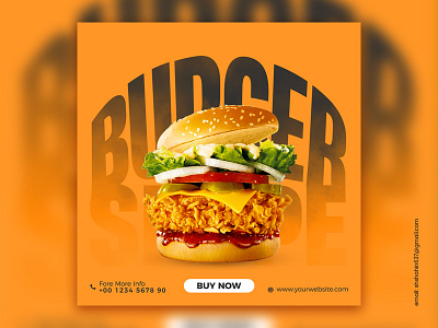 Burger social media post design template ads ads banner banner banner design burger chicken discount facebook ads food menu food template free mockup google ads graphic design instagram ads instagram post design marketing campaign marketing design social media ads social media post web banner