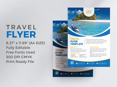 Modern Business Travel Flyer Design Template brand identity brochure business flyer business flyer template company corporate flyer corporate flyer template flyer flyer design flyer template flyers marketing modern flyer print print item travel travel agency travel flyer travel flyer design travel flyer design template