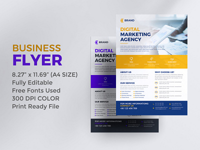 Corporate Business Flyer Design 2022 flyer 2023 flyer a4 size banner brand identity brochure business flyer business flyer template catalog corporate flyer corporate flyer template digital marketing agency flyer flyer design flyer template leaflet marketing poster print print item