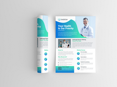 Medical Business Flyer Design Template banner design booklet brand identity brochure business flye clinic flyer corona corporate flyer covid19 dental doctor flyer fitness flyer flyer design healthcare flyer leaflet medical flyer print print item promotion vaccine