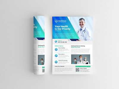 Medical Flyer Design banner brand identity business business flyer clinic flyer corona corporate flyer covid covid19 doctor doctor flyer fitness flyer flyer flyer design flyer template flyers illustration medical flyer print vaccine