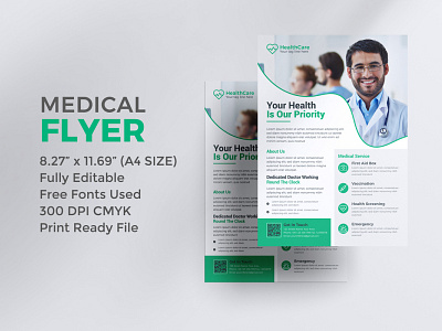 Medical Business Flyer Design Template