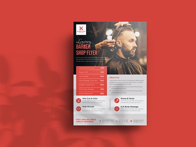 Barber Shop Flyer Design barber shop barber shop flyer brochure business business flyer corporate flyer creative flyer design flyer flyer artwork flyer design flyer template flyers hare cut illustration leaflet logo poster print template