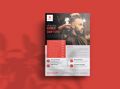 Barber Shop Flyer Design barber shop barber shop flyer brochure business business flyer corporate flyer creative flyer design flyer flyer artwork flyer design flyer template flyers hare cut illustration leaflet logo poster print template