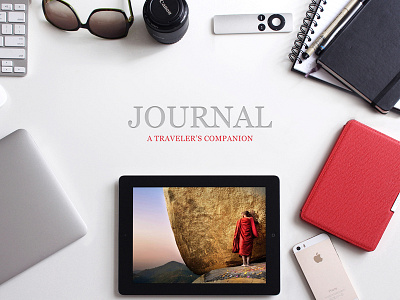 Journal - A Traveler's Companion journal red tibet tools travel