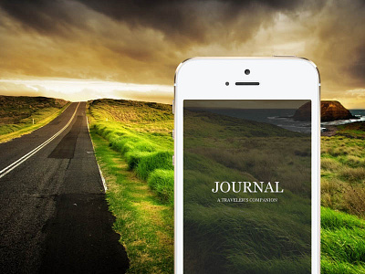 Journal - A Traveler's Companion brand branding journal journey road screen splash travel