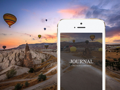 Journal - A Traveler's Companion brand branding journal journey road screen splash travel