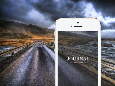 Journal - A Traveler's Companion brand branding journal journey road screen splash travel