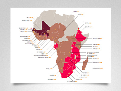 (RED) africa aids data day design hiv infographics project red visualization world