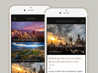 Journal / Screens app interface journal screen screens ui ux