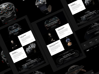 MB&F product page scroll ui uidesign web website