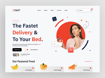 DFast - Delivery web site burger delivery delivery app delivery food design eat eating food and drink food app food delivery food delivery app frood health order pizza restaurant ui ui design ui ux website