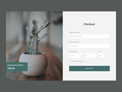Daily UI #002 - Credit card checkout challenge checkoutweb daily daily challenge daily ui dailyui design interface ui
