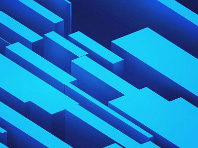 Upz & Downz 3d artdeco background pattern blue design grid isometric illustration wallpaper