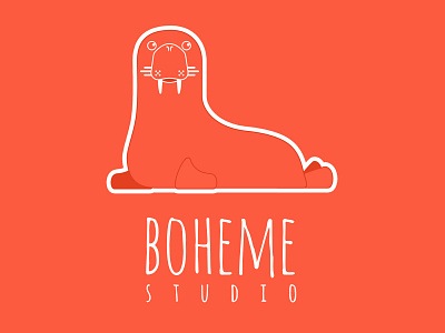 Bohemestudio 4.5 ( Sticker version ) branding logo mascot walrus