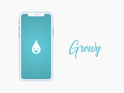 Growy Prototype App app drop mobile plant prototype water