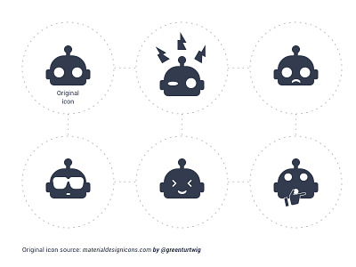 Robot Icons icon material design robot vector