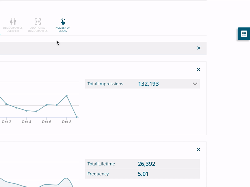 Reporting tool - Side Menu