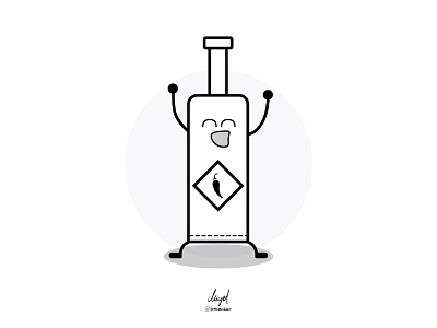 Tabasco & Milk - Tabasco bottle doodle friendship illustration milk sketch tabasco vector