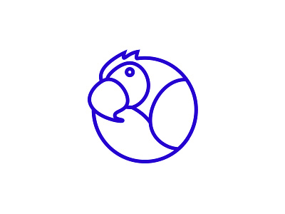 Messaging Parrot Logo - Blue brand branding design doodle graphic design icon identity illustration logo logotype parrot team ui vector