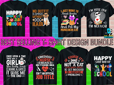 Best Selling Tandy Dog and Cat T- shirt Design Bundle appeal design cat t shirt custom t shirt dog t shirt graphic design graphic t shirt illustration print on demand t shirt design typography t shirt